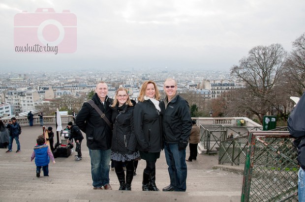 The day we went to Montmartre was one of the warmer days of our trip. Notice we all went for black coats. Very versatile and we all looked good in pictures together!