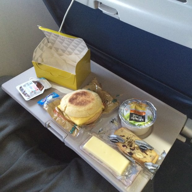 Breakfast on the flight